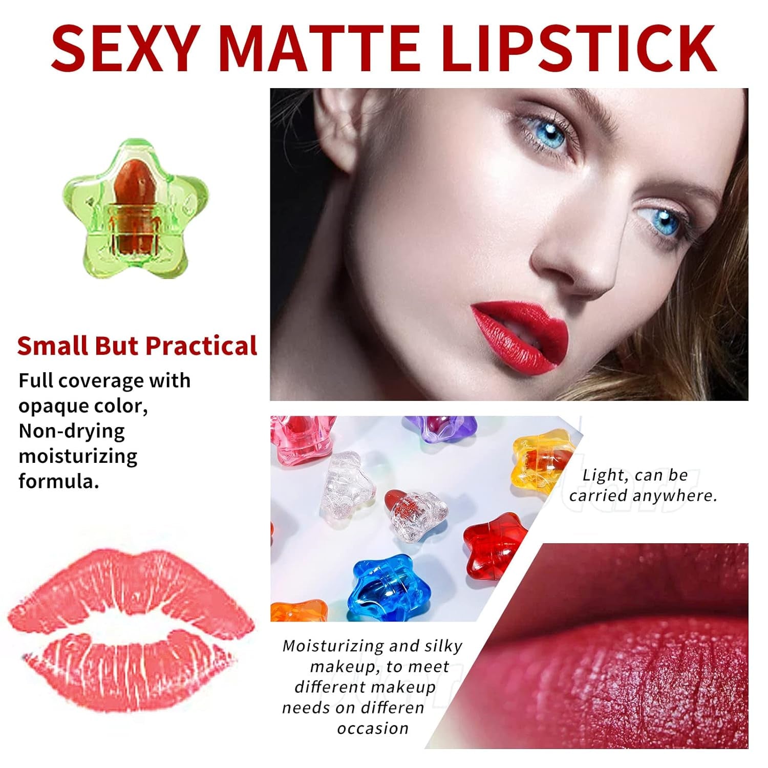 Mini Matte Lipstick Set, 9 Count, Matte Velvet Texture, Waterproof Long Lasting, Non Toxic, Unisex
