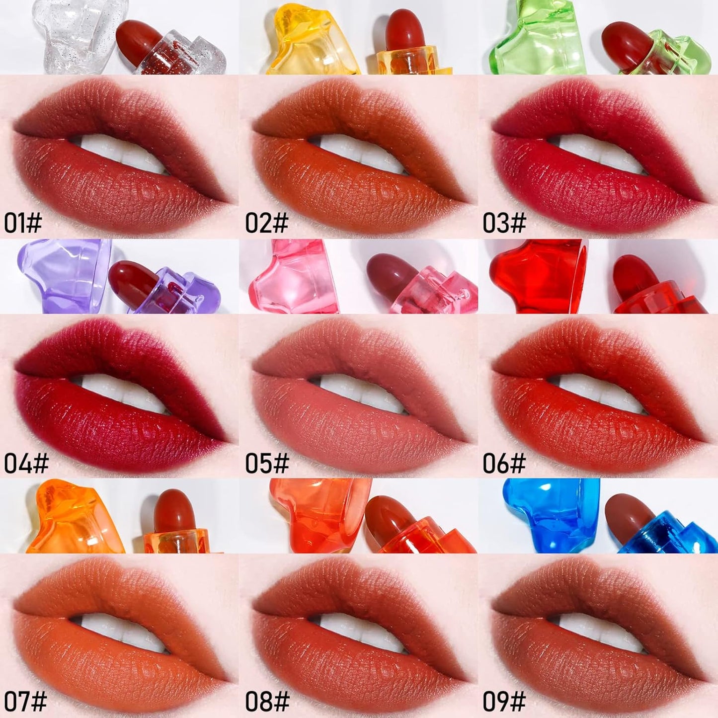 Mini Matte Lipstick Set, 9 Count, Matte Velvet Texture, Waterproof Long Lasting, Non Toxic, Unisex