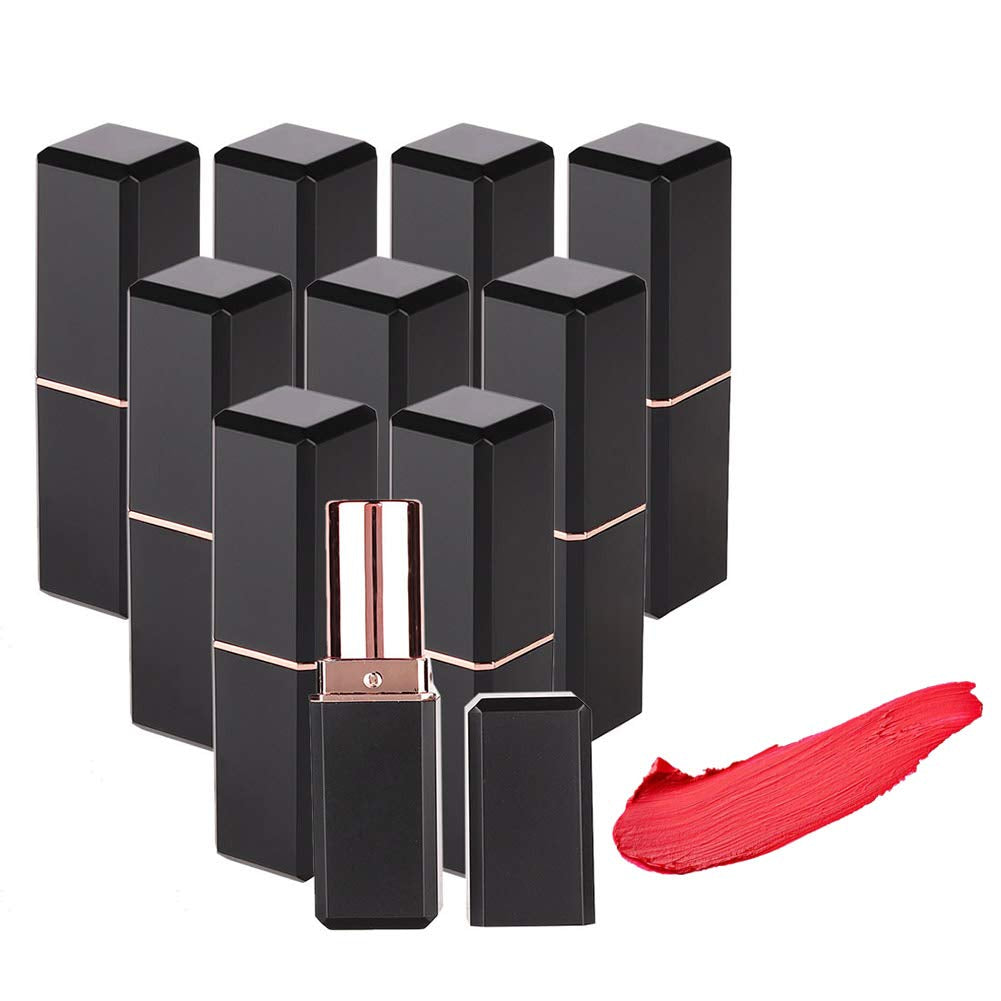 Lipstick Empty Tubes,10 Pcs Refillable Lip Balm Bottles DIY Lipstick Container for Self-Made Lipstick Containers Tubes
