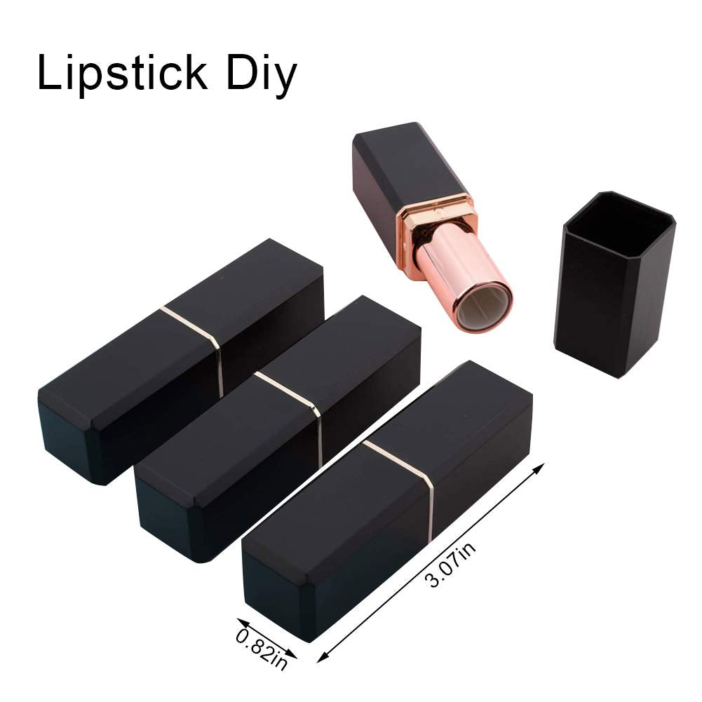 Lipstick Empty Tubes,10 Pcs Refillable Lip Balm Bottles DIY Lipstick Container for Self-Made Lipstick Containers Tubes