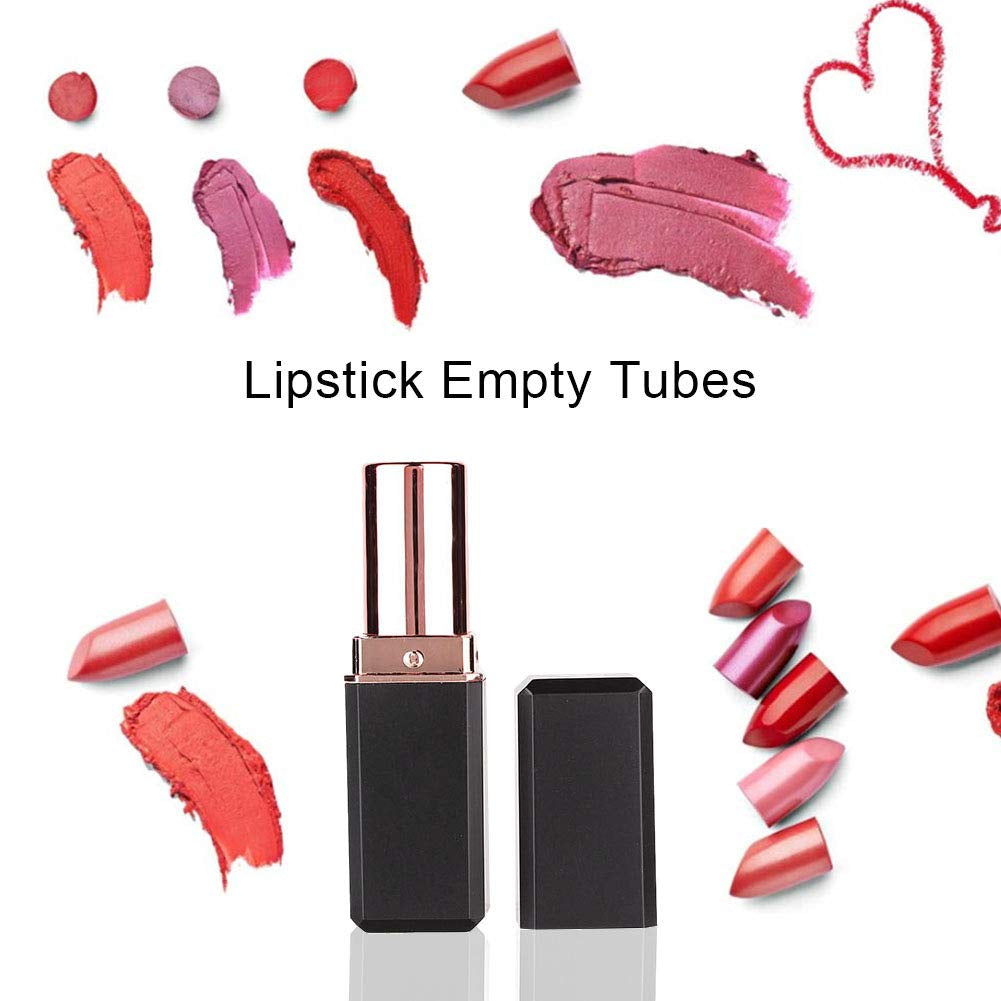 Lipstick Empty Tubes,10 Pcs Refillable Lip Balm Bottles DIY Lipstick Container for Self-Made Lipstick Containers Tubes